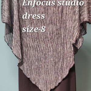 Enfocus Studio Black and Purple Dress